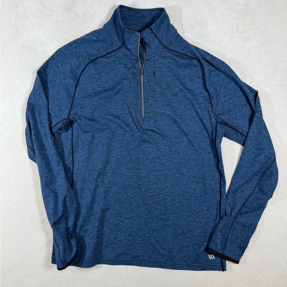VRST Men's Size Medium Blue Quarter-Zip Performance Stretch Pullover Lightweight